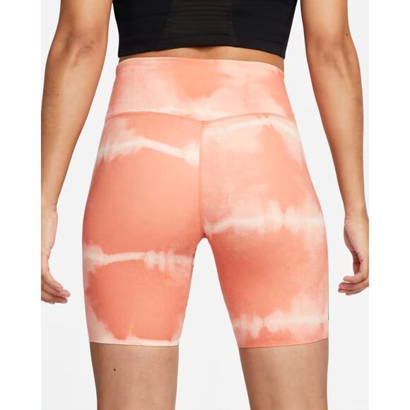 Nike Womens One Luxe Dry-FIT Medium-Rise Active Shorts DO7814-827 Orange Size S - Picture 2 of 7